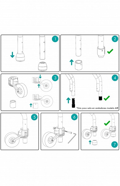 Swiveling Wheels Kit 